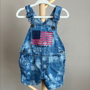 ⭐️⭐️ PICK 5 / $20 OshKosh B'gosh Baby Denim Overalls with Flag 12M